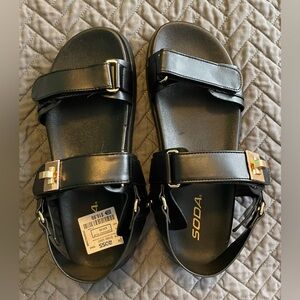 Soda black sandals